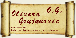 Olivera Grujanović vizit kartica